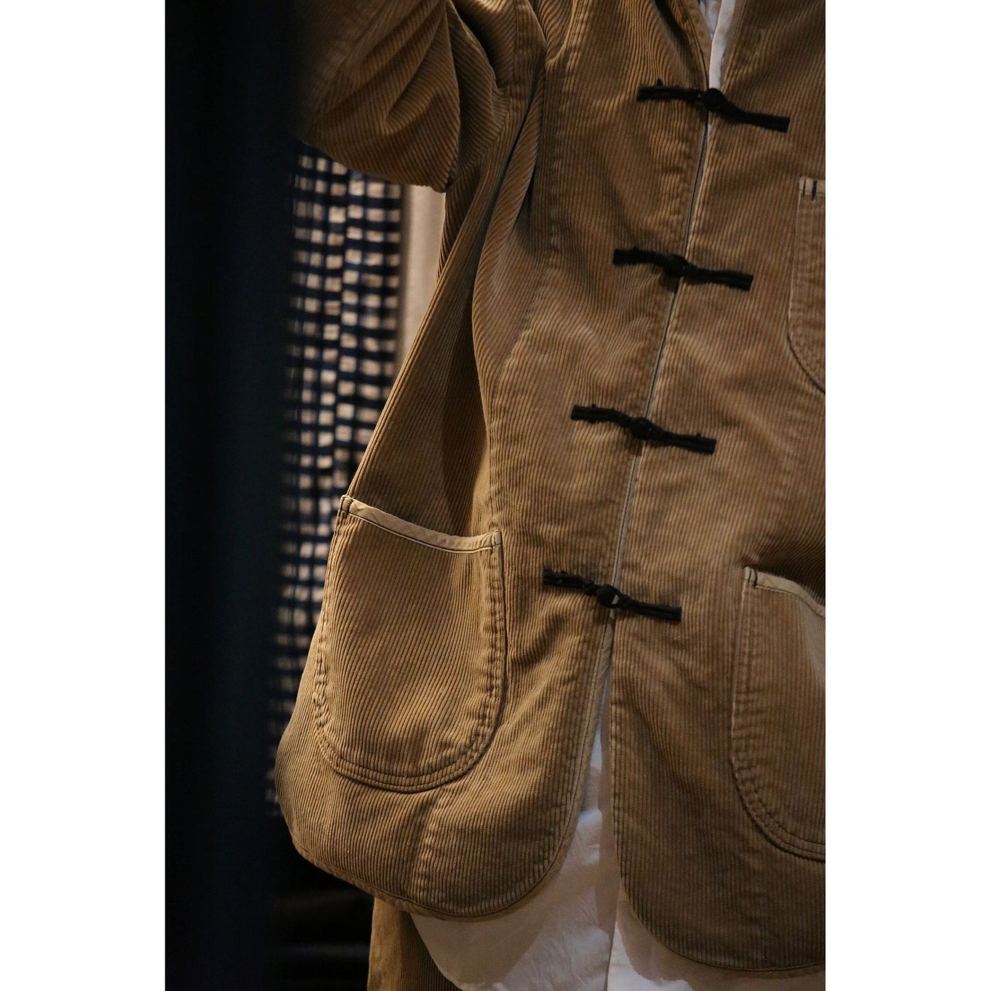 CORDUROY CHINESE JACKET-WATCH CHAIN ITEM