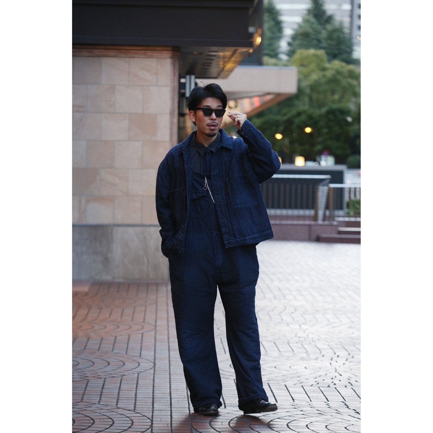 SASHIKO STRIPE SHORT JACKET