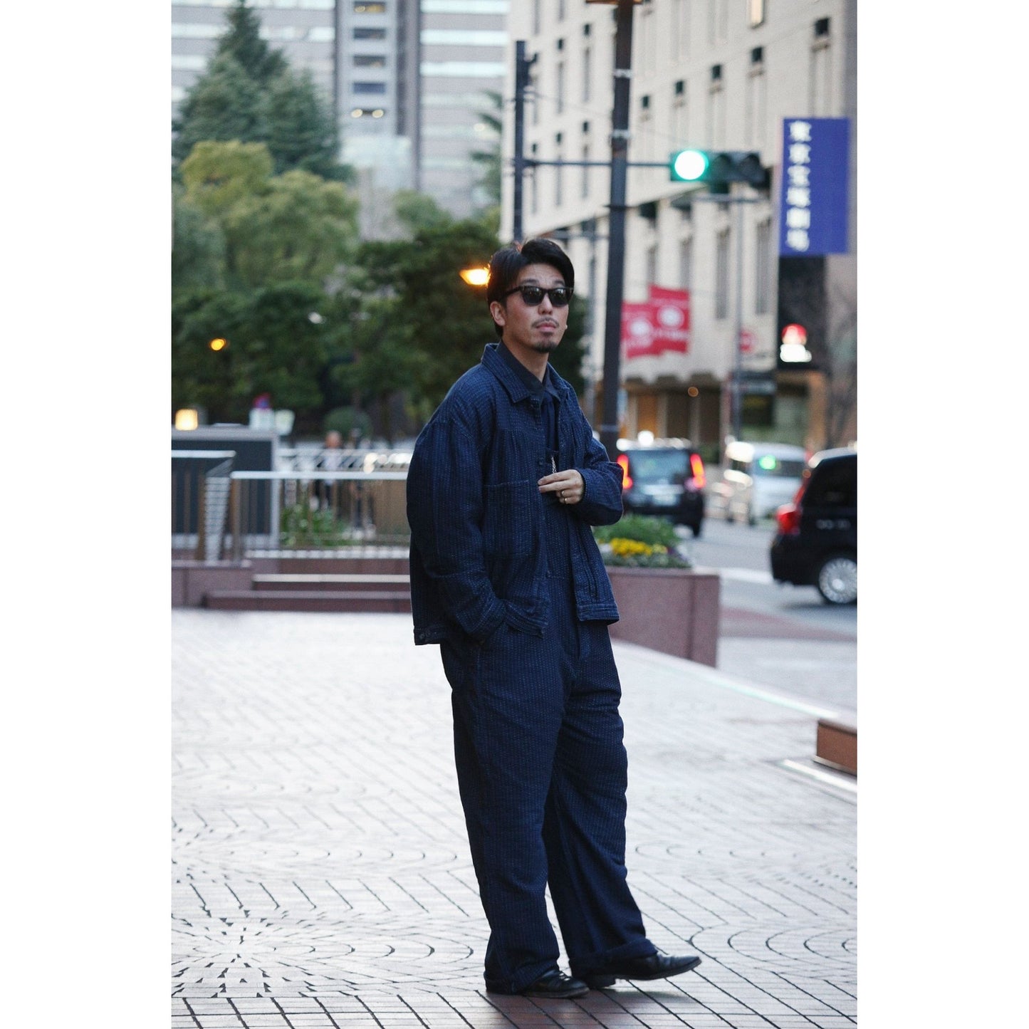SASHIKO STRIPE SHORT JACKET