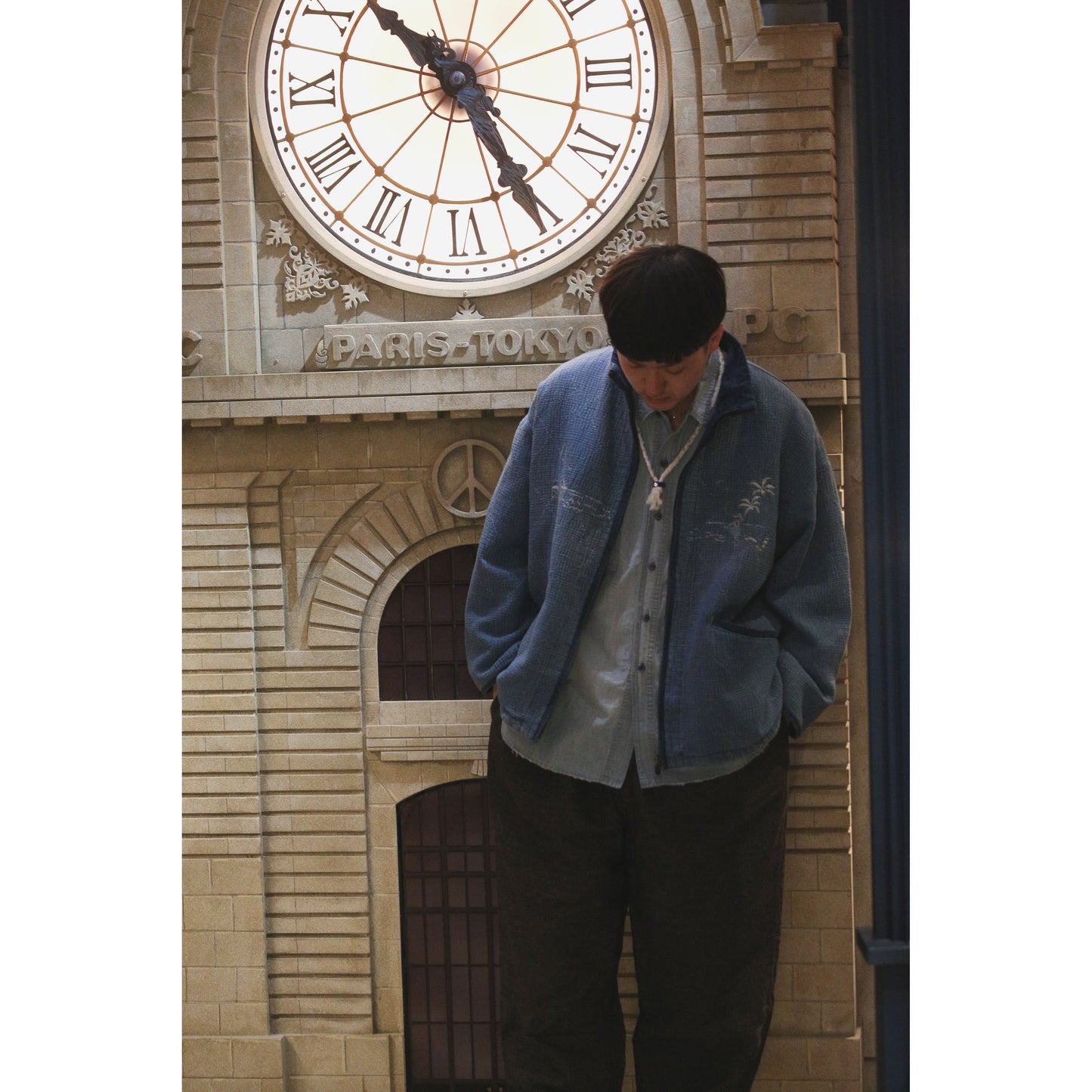 NEW SASHIKO LIGHT OLD HAWAII ZIP UP JACKET