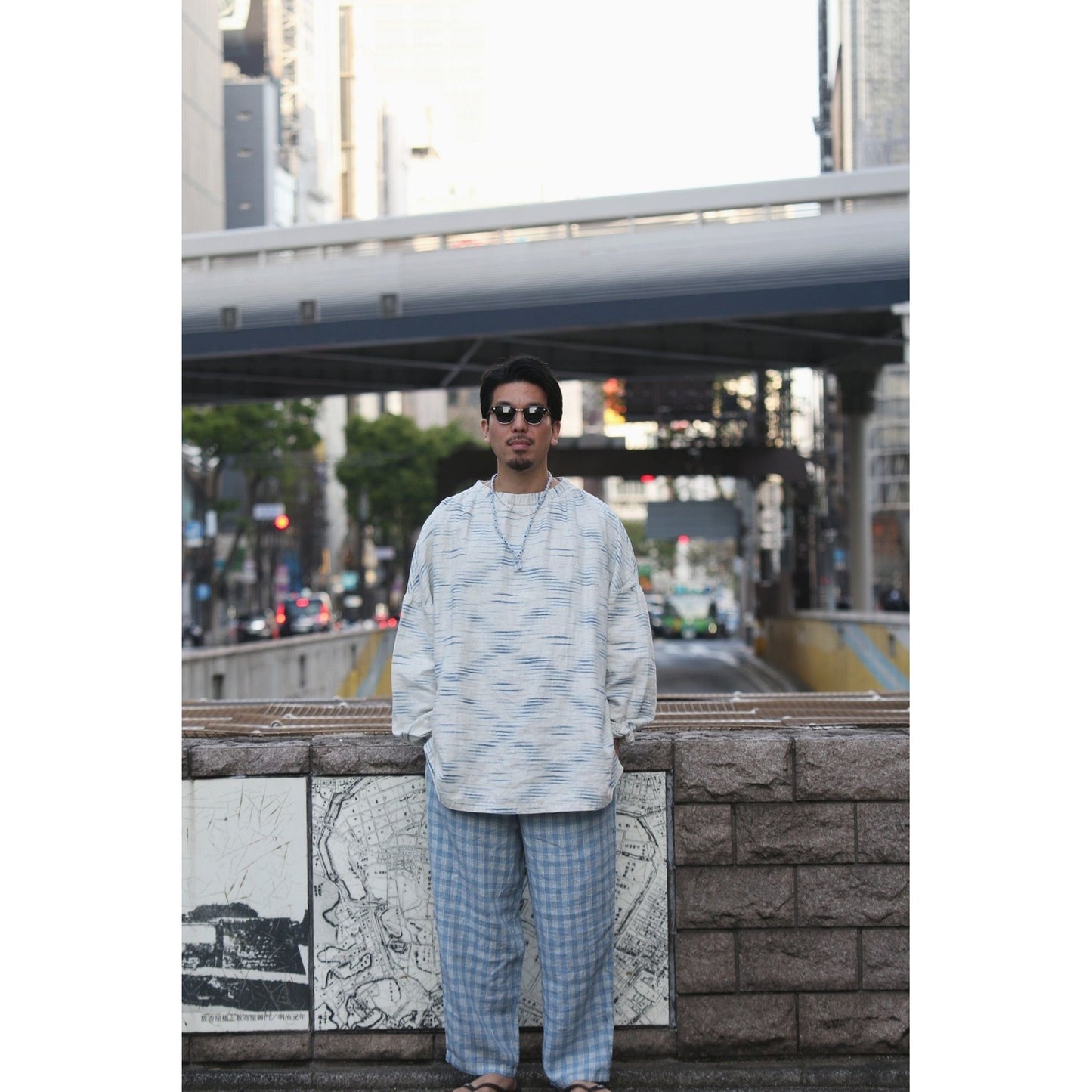 "PC EXCLUSIVE" OLD FRANCE INDIGO PRINT SMOCK