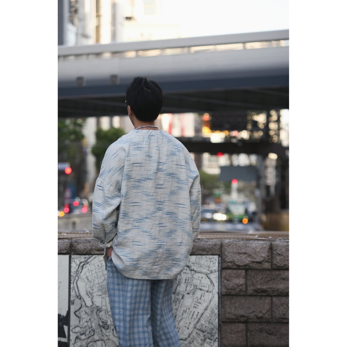 "PC EXCLUSIVE" OLD FRANCE INDIGO PRINT SMOCK