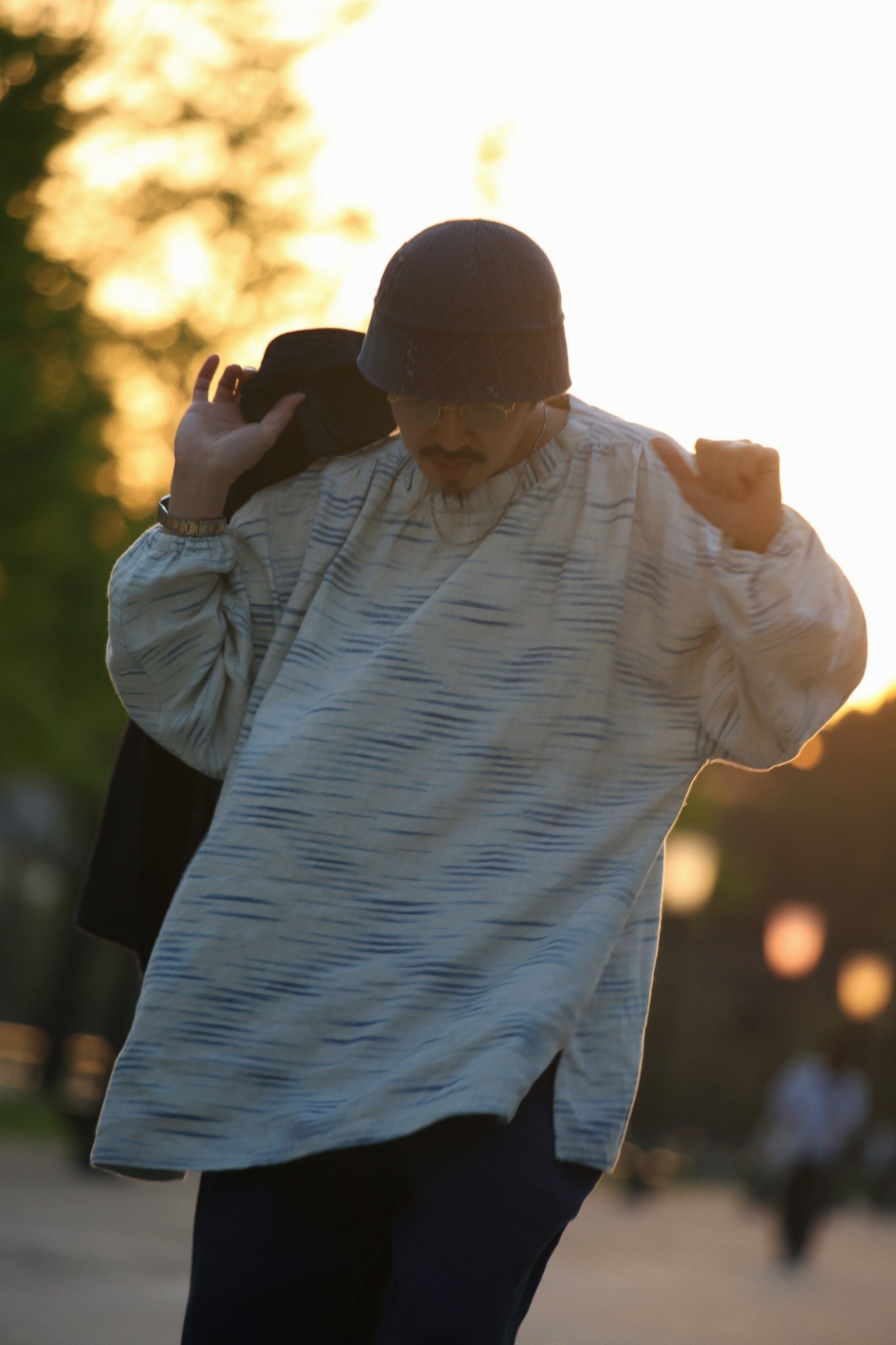 "PC EXCLUSIVE" OLD FRANCE INDIGO PRINT SMOCK