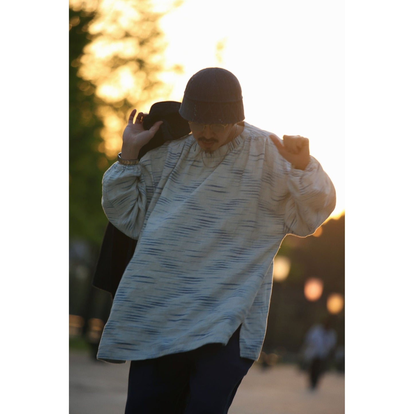 "PC EXCLUSIVE" OLD FRANCE INDIGO PRINT SMOCK