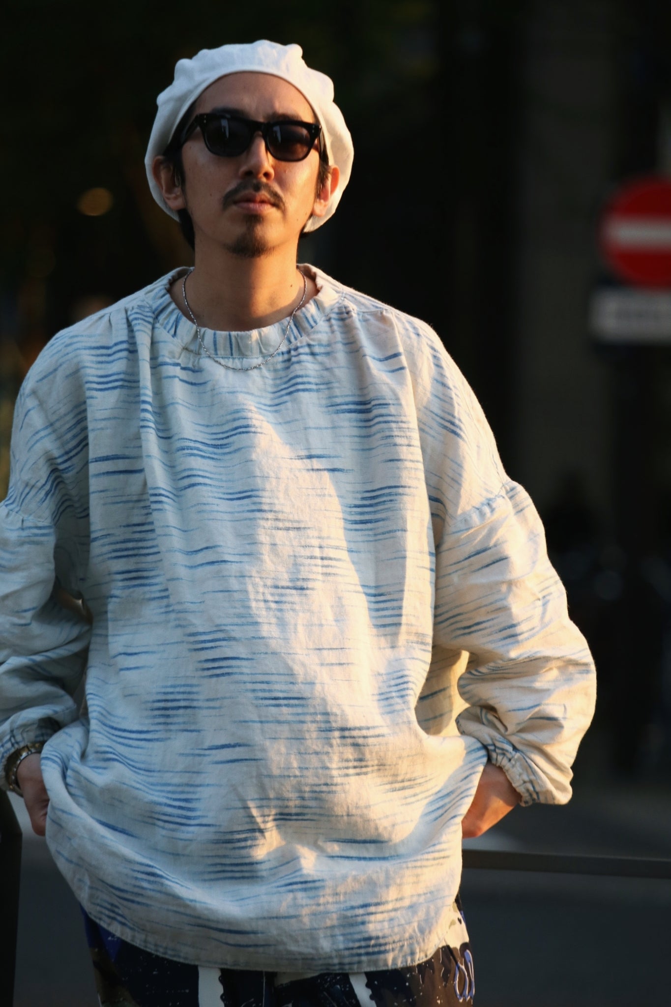 "PC EXCLUSIVE" OLD FRANCE INDIGO PRINT SMOCK
