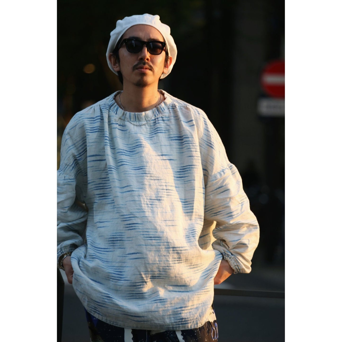 "PC EXCLUSIVE" OLD FRANCE INDIGO PRINT SMOCK