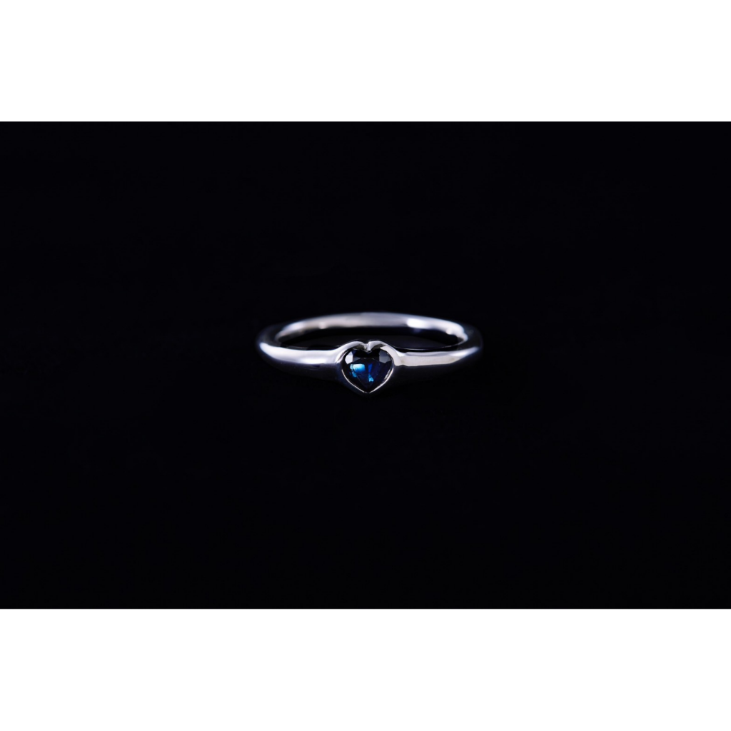 HEART BLUE SAPPHIRE PLATINUM RING LIMITED EDITION