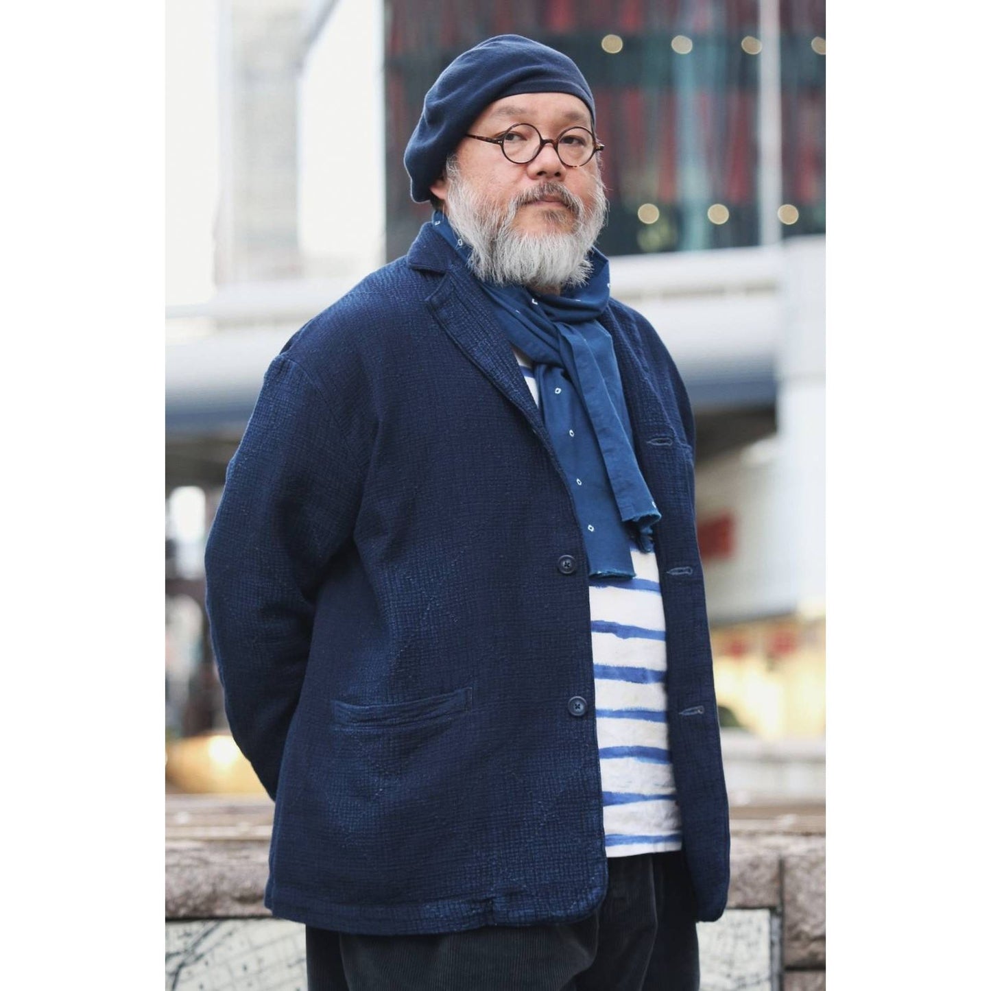 "TOKYO MARUNOUCHI EXCLUSIVE" NEW SASHIKO LIGHT MODIGLIANI JACKET