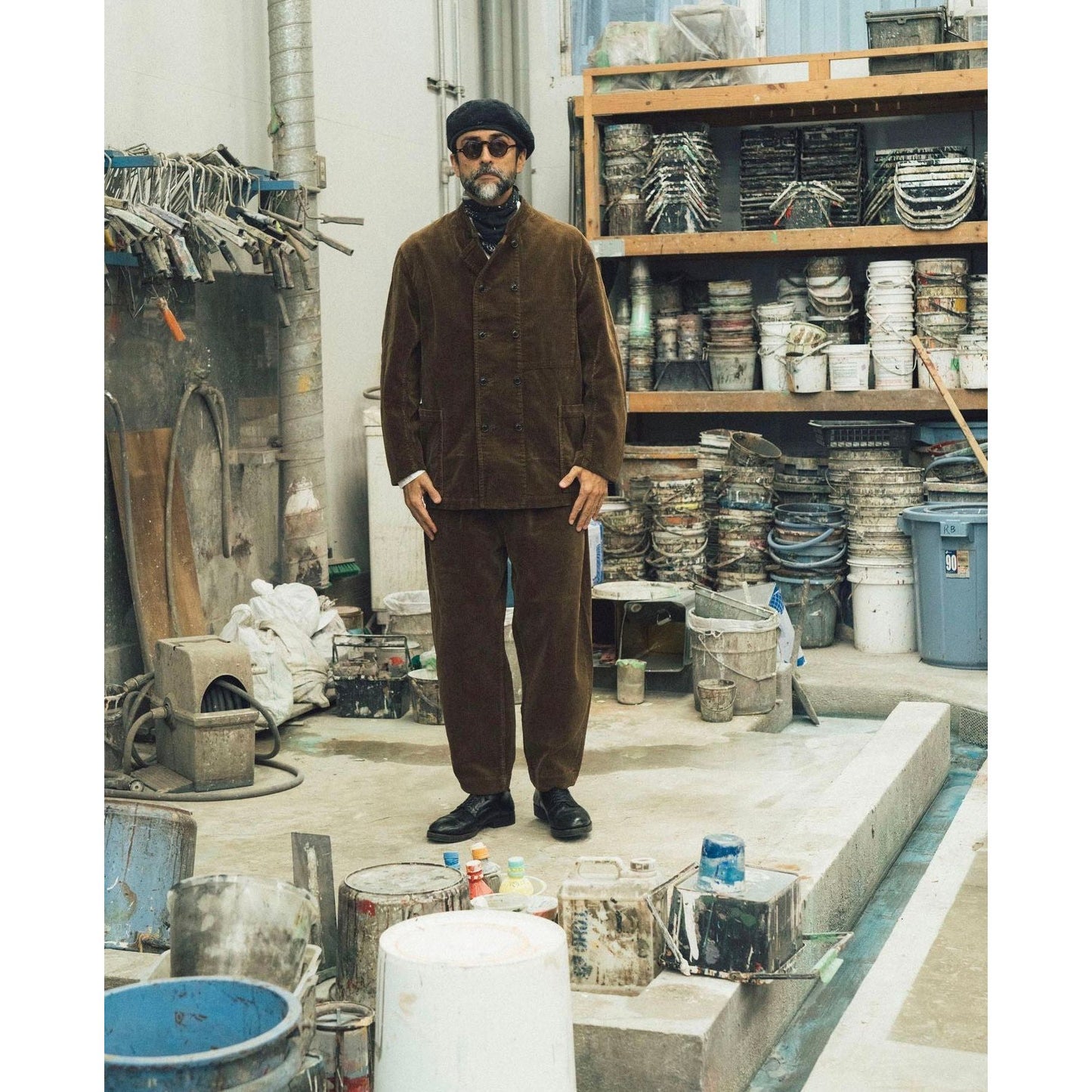 "TOKYO MARUNOUCHI EXCLUSIVE" CORDUROY STAND COLLAR FRENCH DOUBLE JACKET