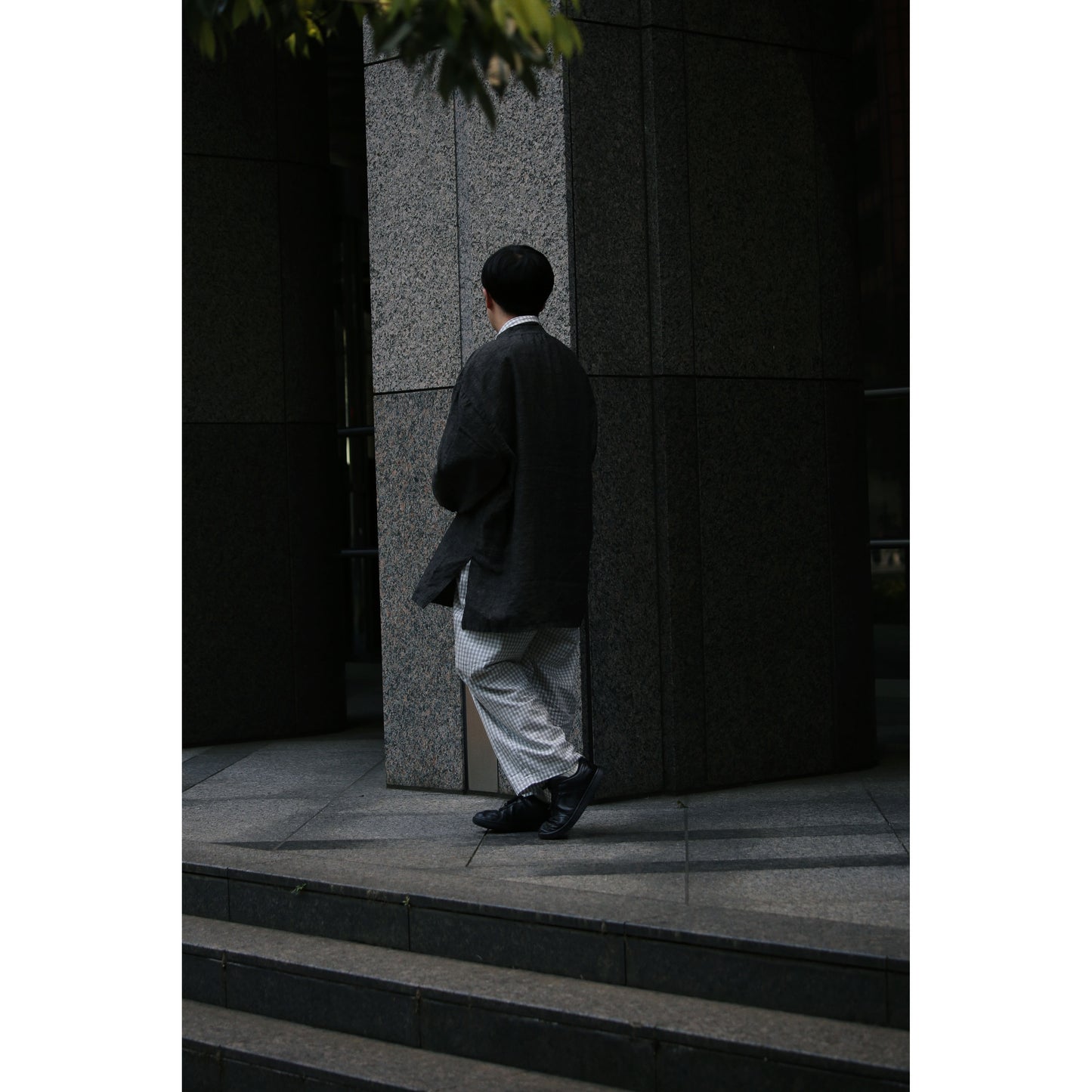 "PC EXCLUSIVE" BRESSON STAND COLLAR LONG SMOCK SHIRT
