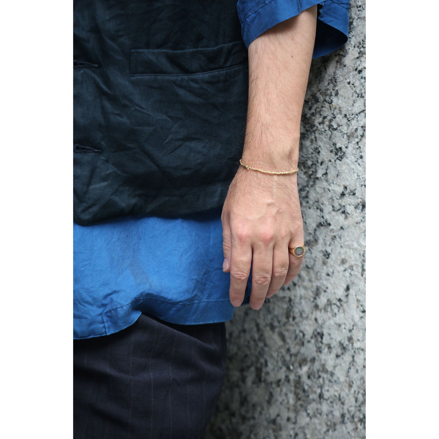H/W INDIGO SILK SHIRT