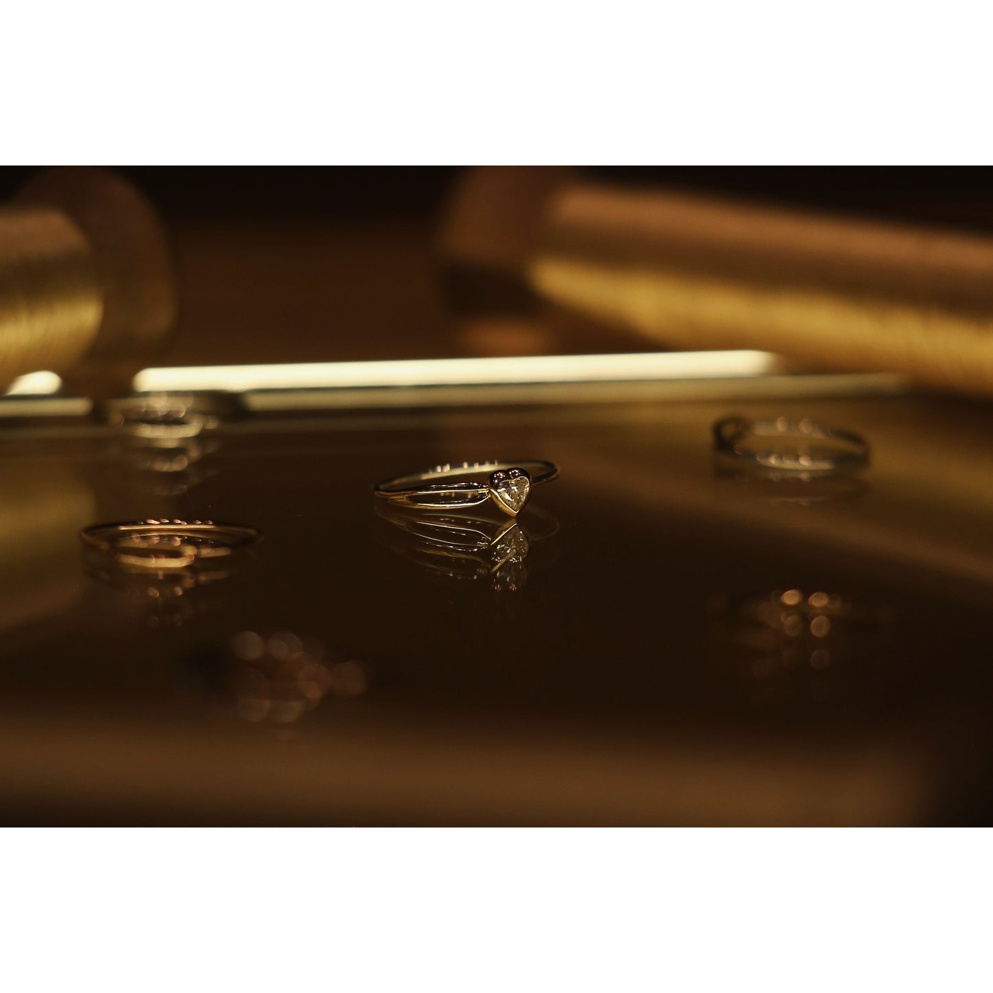 HEART DIAMOND NEEDLE RING Ⅱ