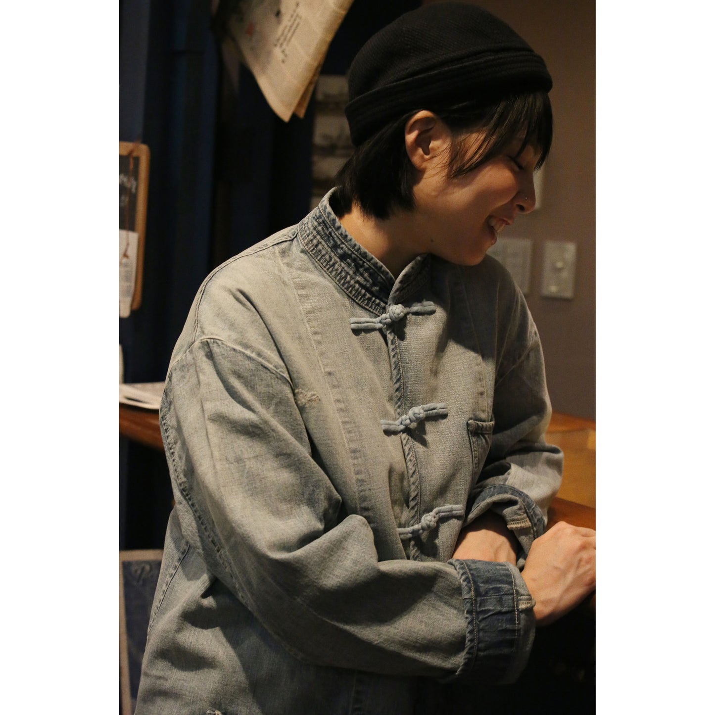 CANNERY ROW DENIM CHINESE JACKET