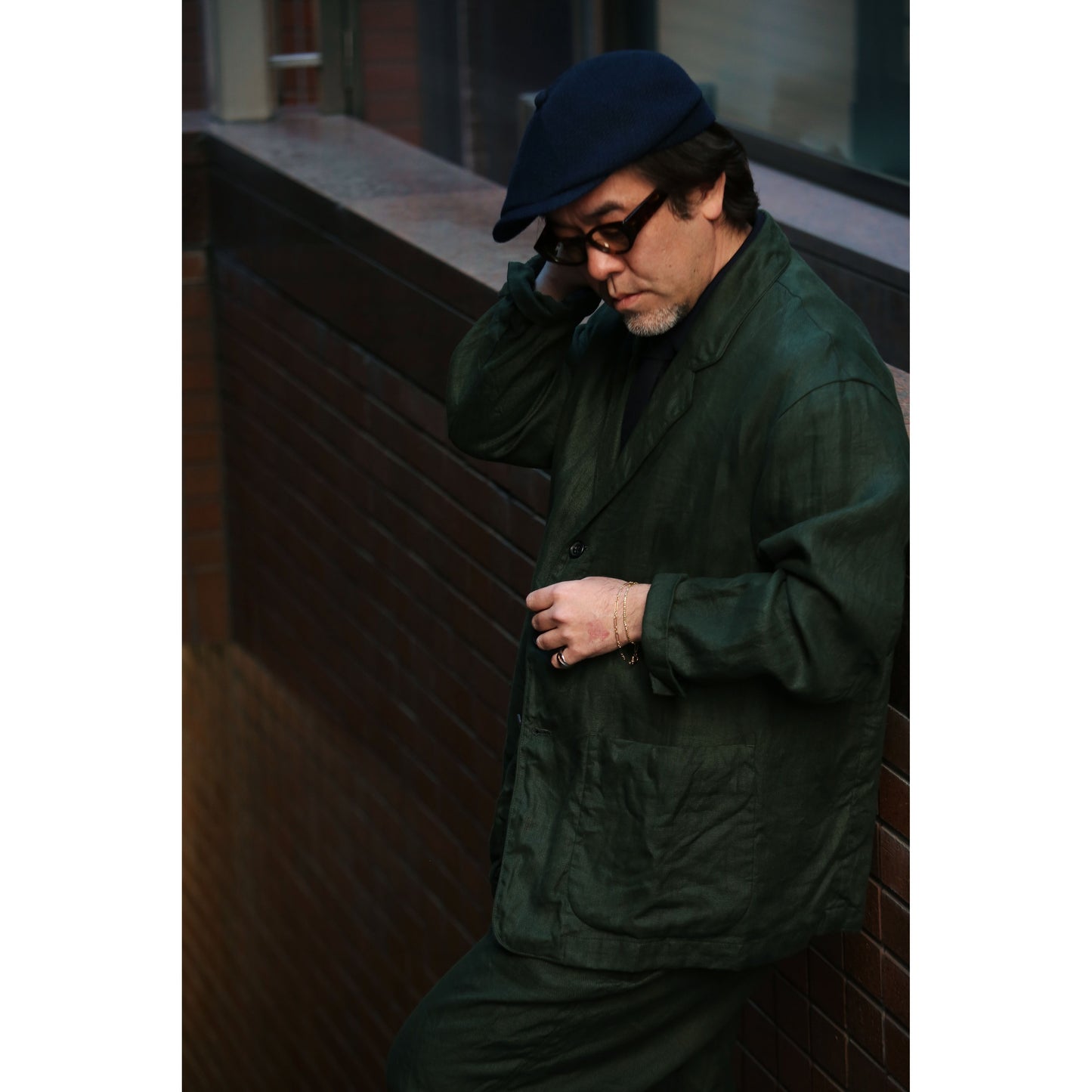 LINEN KNIT CASQUETTE