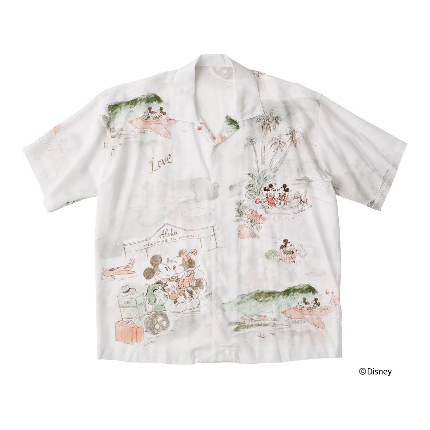 DISNEY M&F PC ORIGINAL ART ALOHA COLLECTION ALOHA SHIRT HAWAII