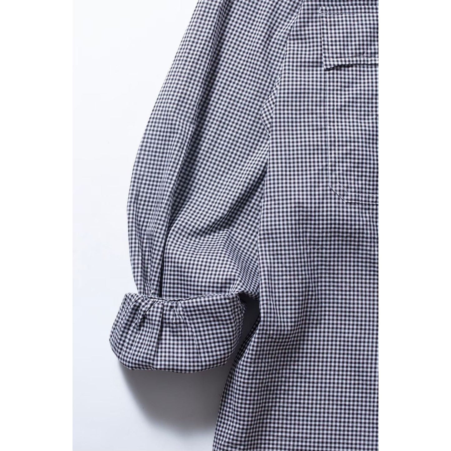 "PC EXCLUSIVE" ROLL UP GINGHAM CHECK SHIRT (PORTER CLASSIC ORIGINAL 140/2 GINGHAM)