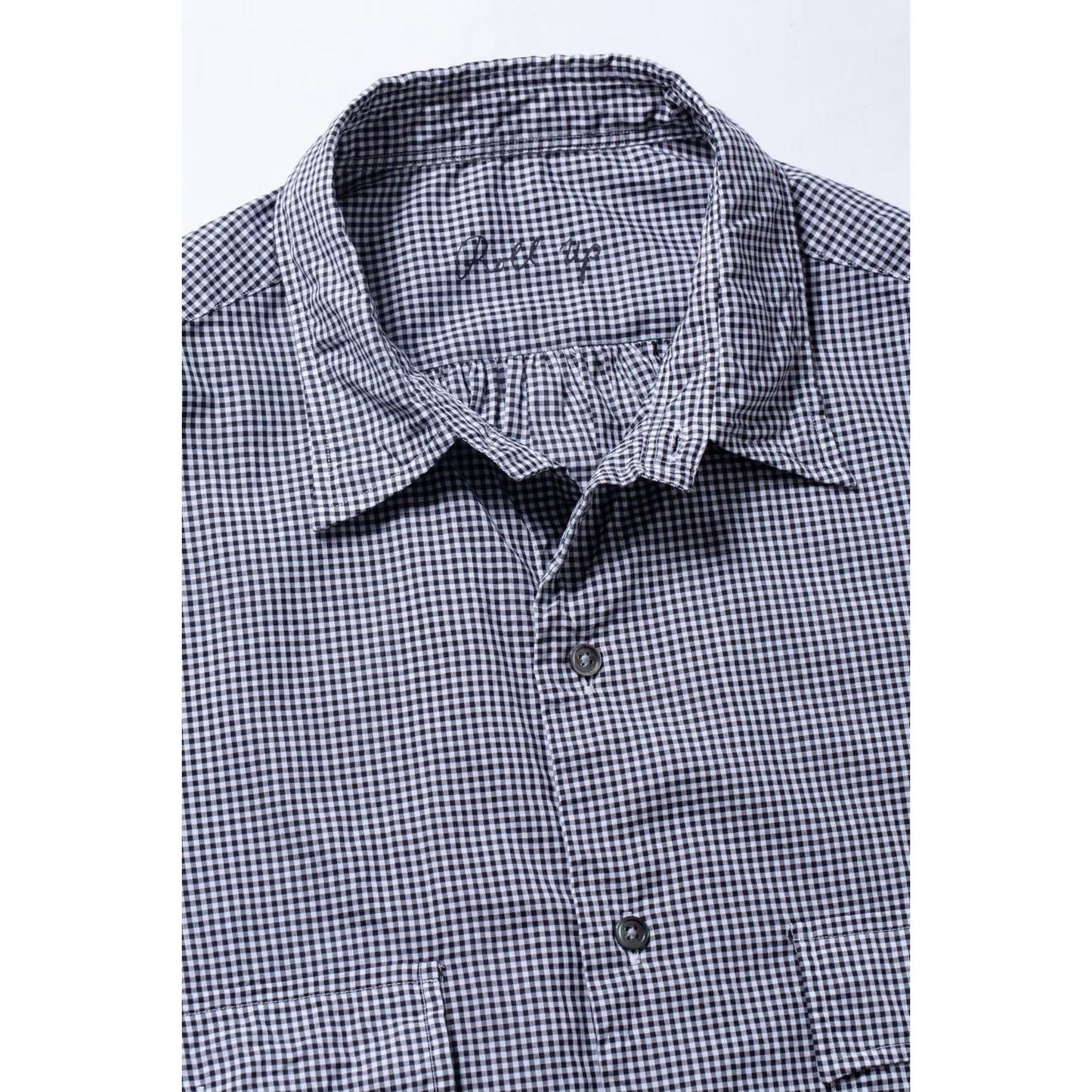 "PC EXCLUSIVE" ROLL UP GINGHAM CHECK SHIRT (PORTER CLASSIC ORIGINAL 140/2 GINGHAM)