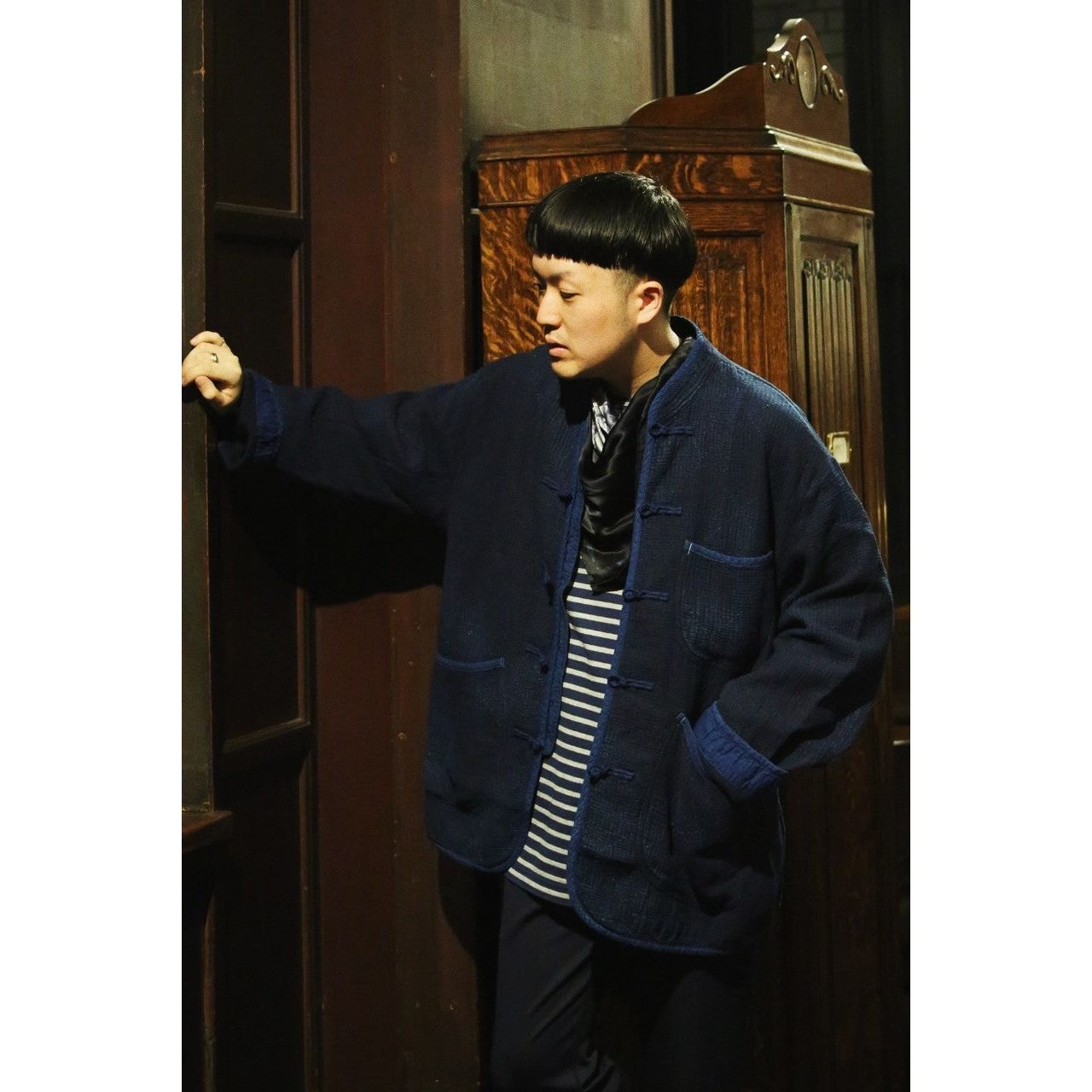 NEW SASHIKO LIGHT CHINESE JACKET