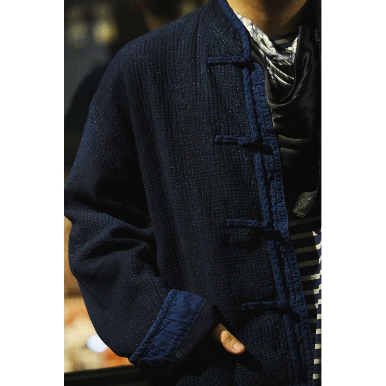 NEW SASHIKO LIGHT CHINESE JACKET