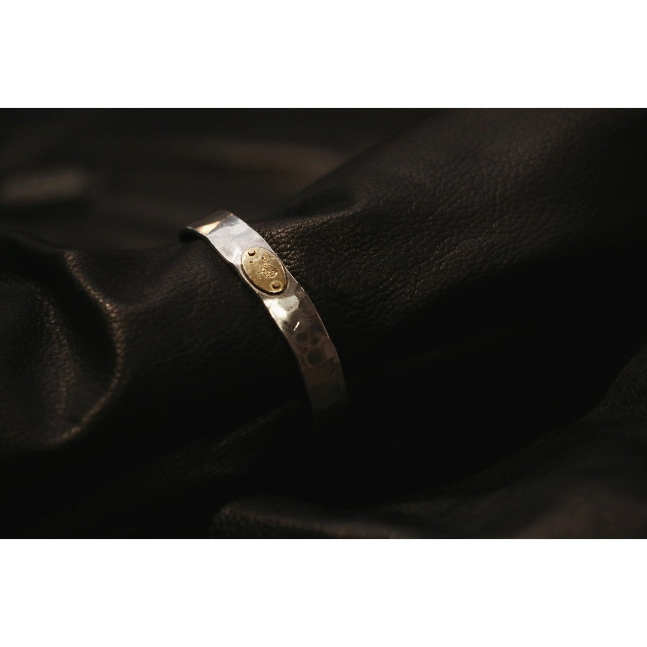 GOLD RIVET BANGLE LOVE & PEACE CUSTOM