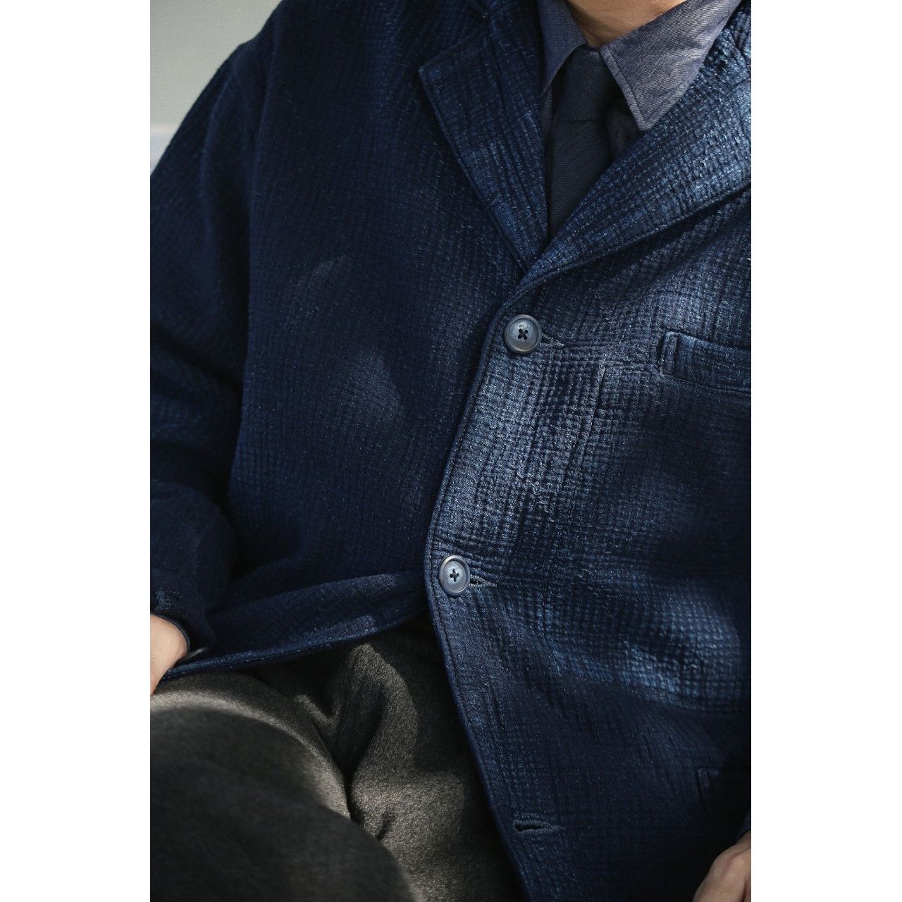 "TOKYO MARUNOUCHI EXCLUSIVE" NEW SASHIKO LIGHT MODIGLIANI JACKET