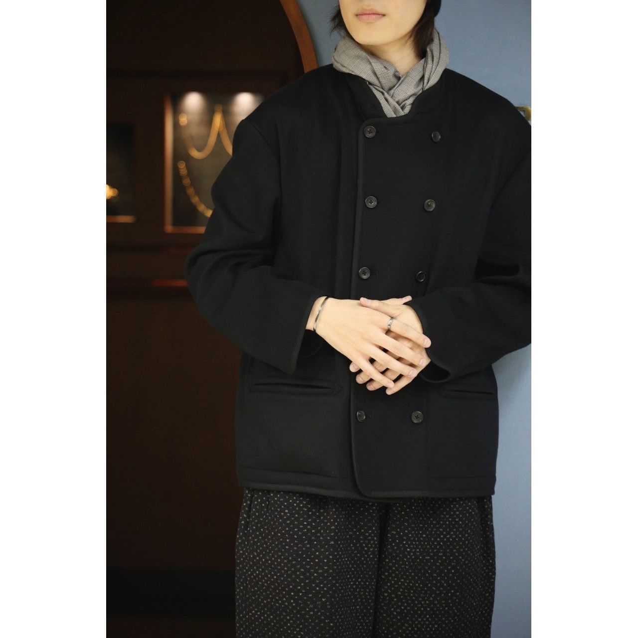 CASHMERE SHORT RIDERS JACKET (BABY CASH)
