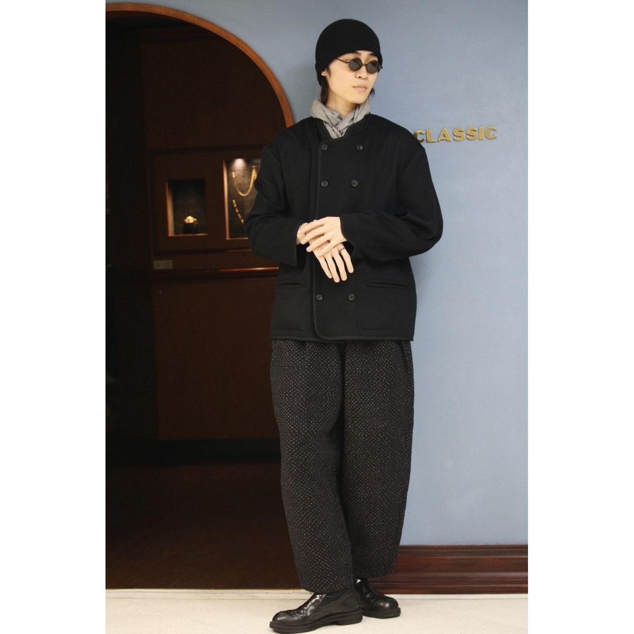 CASHMERE SHORT RIDERS JACKET (BABY CASH)