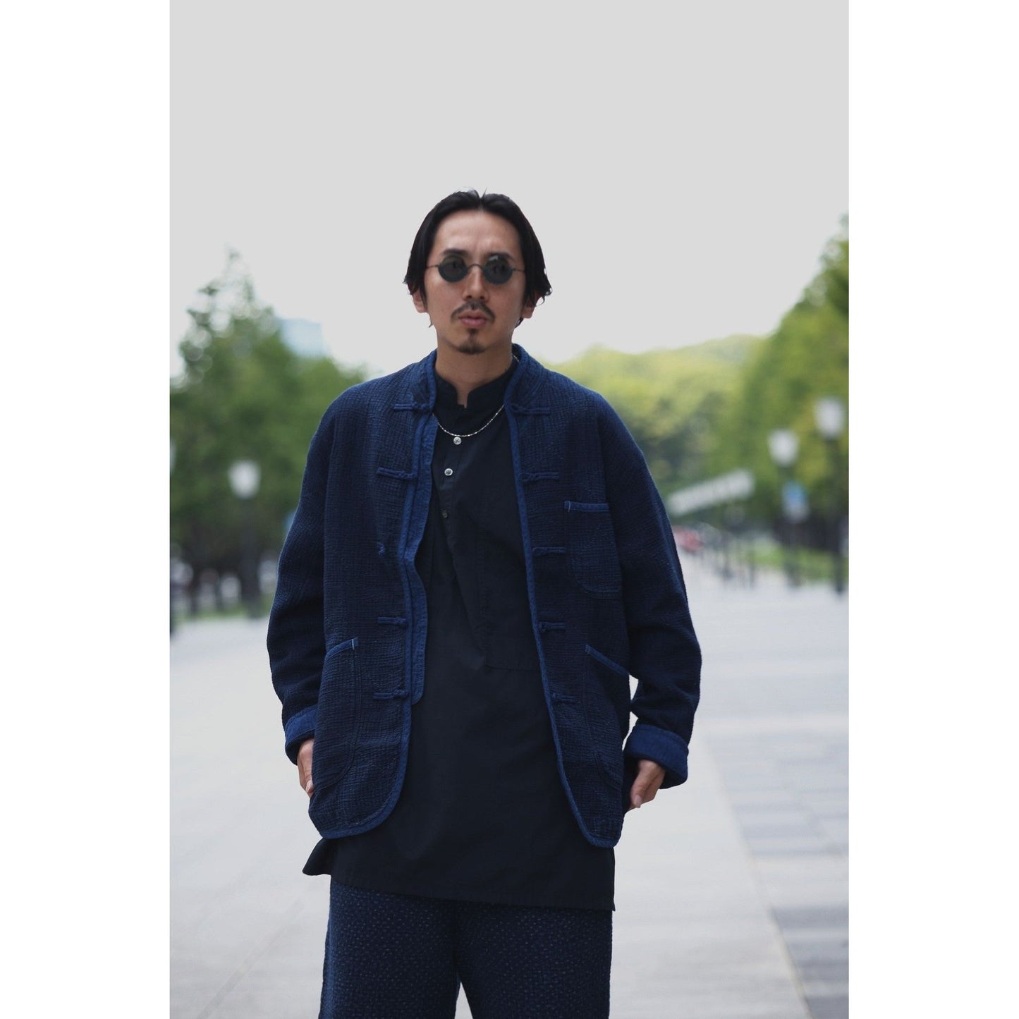 NEW SASHIKO LIGHT CHINESE JACKET