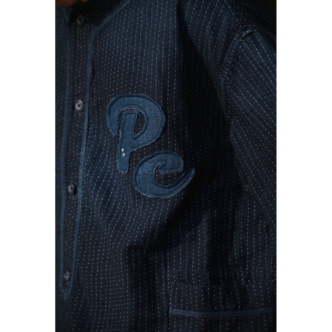 SASHIKO STRIPE BASEBALL SHIRT CUSTOM