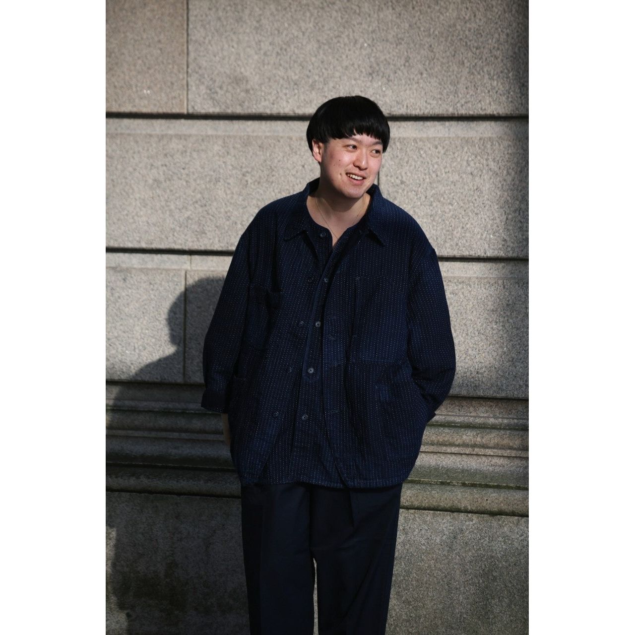 SASHIKO STRIPE BASEBALL SHIRT CUSTOM