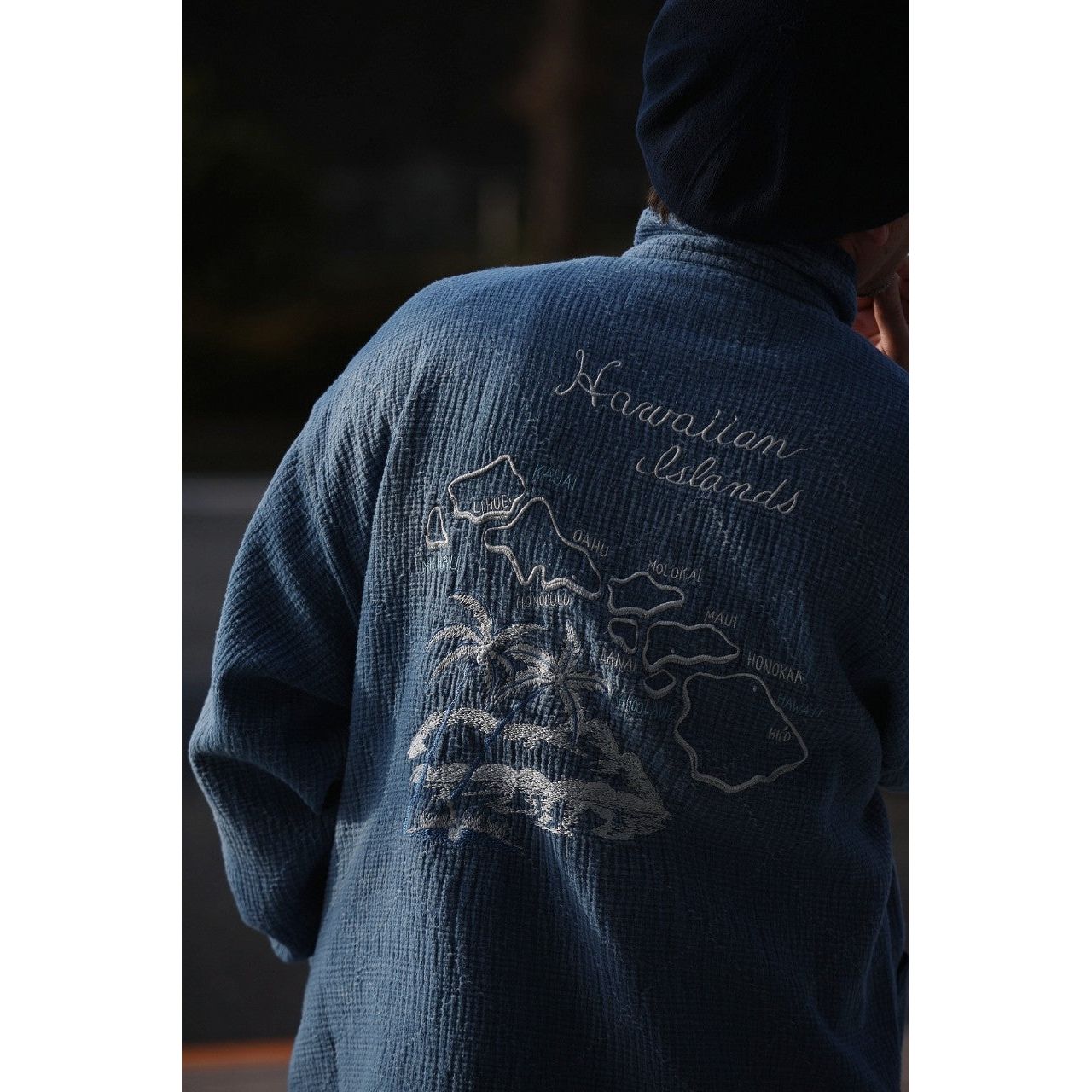NEW SASHIKO LIGHT OLD HAWAII ZIP UP JACKET