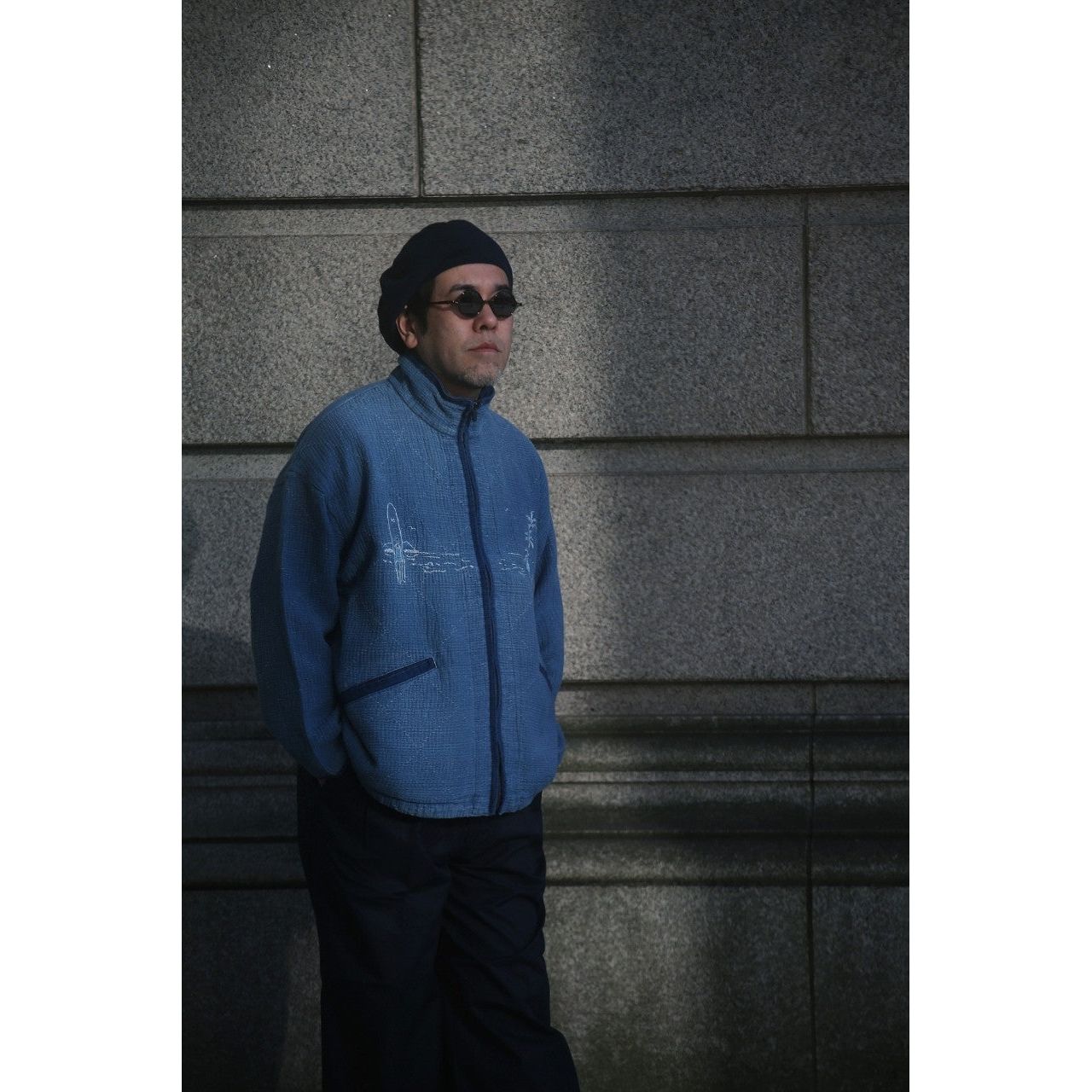 NEW SASHIKO LIGHT OLD HAWAII ZIP UP JACKET