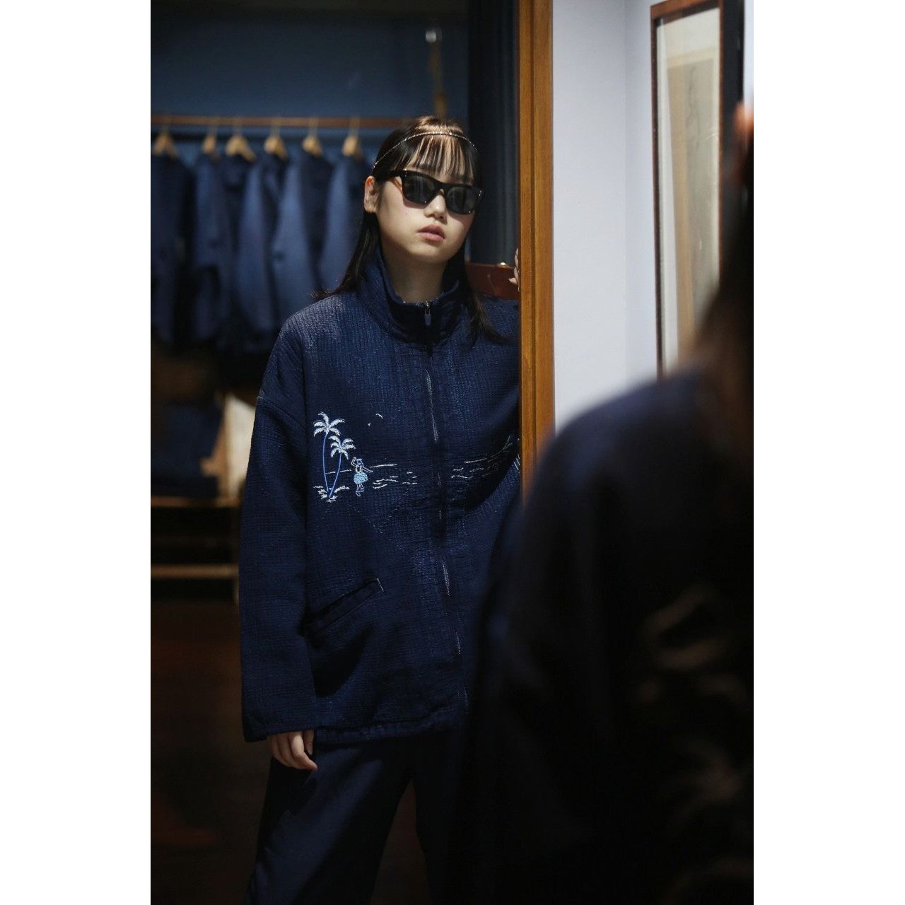 NEW SASHIKO LIGHT OLD HAWAII ZIP UP JACKET