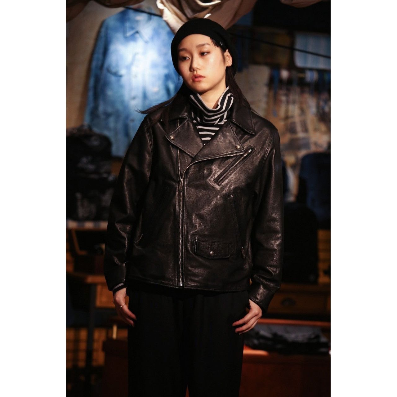 PC RIDERS JACKET W/LOVE & PEACE SILVER