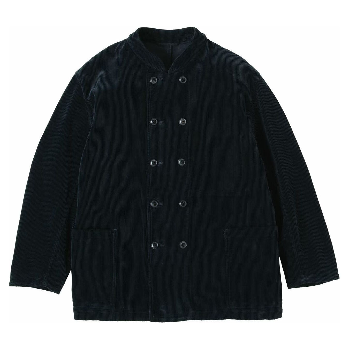 CORDUROY STAND COLLAR FRENCH DOUBLE JACKET