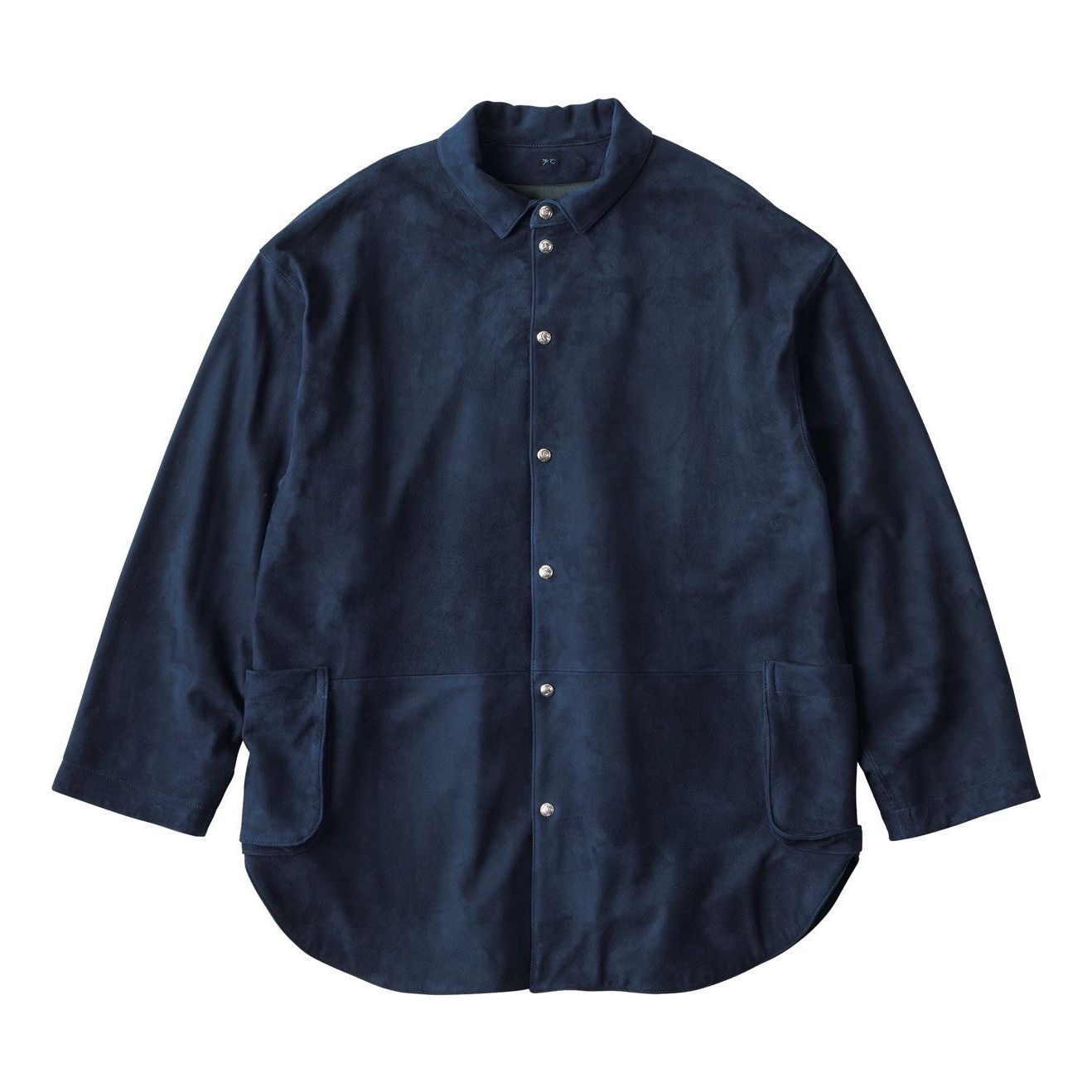 LEATHER SUEDE SHIRT JACKET W/SILVER BUTTONS (ENTREFINO)