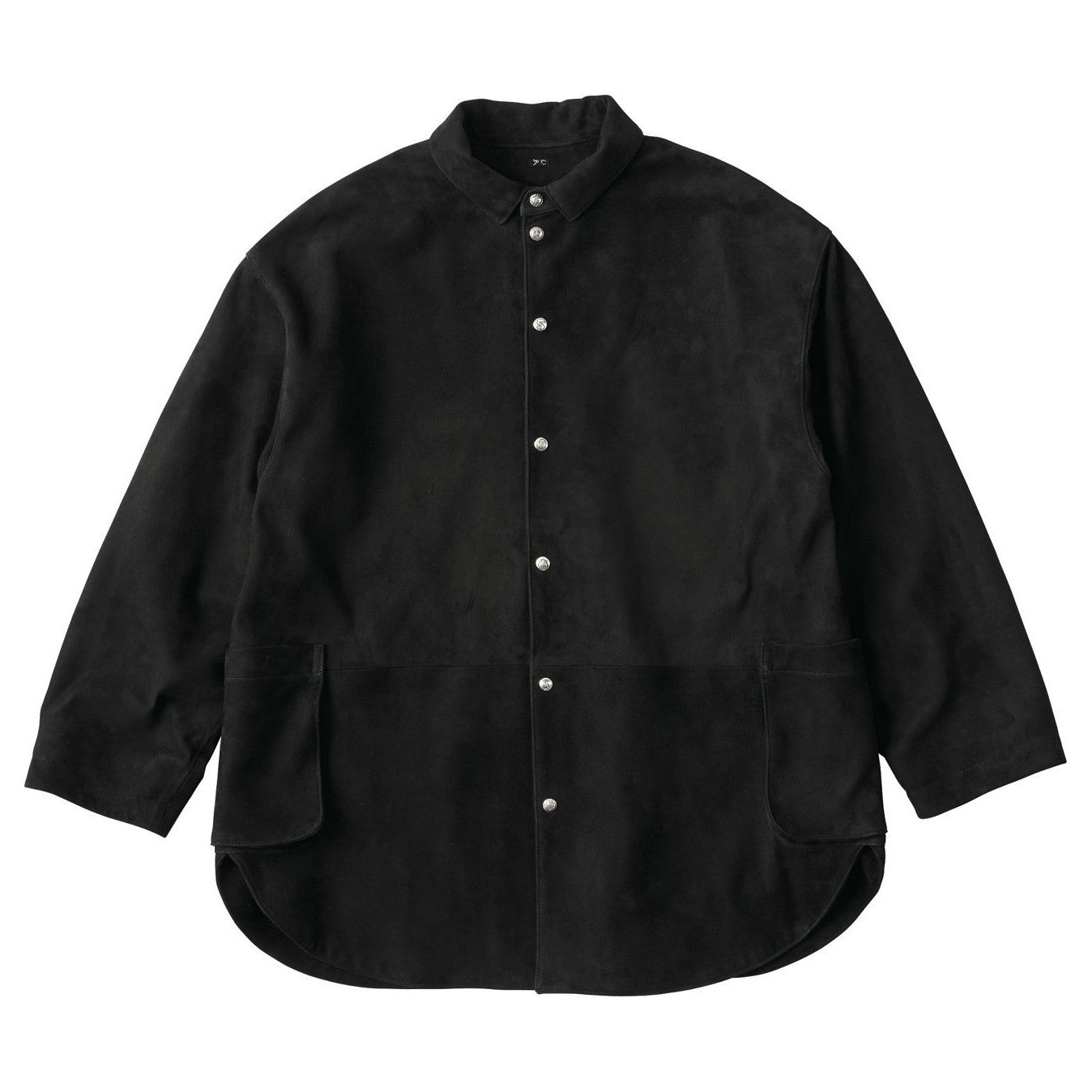 LEATHER SUEDE SHIRT JACKET W/SILVER BUTTONS (ENTREFINO)