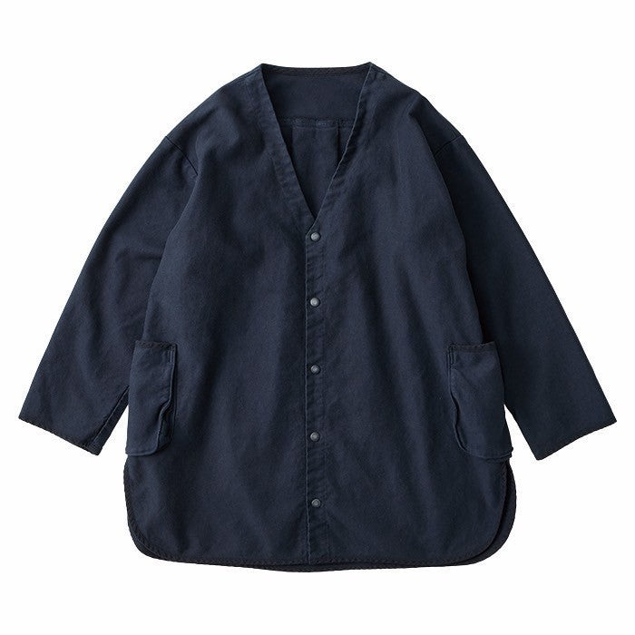 MOLESKIN NO COLLAR SHIRT JACKET