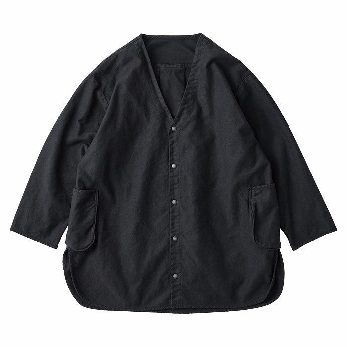 MOLESKIN NO COLLAR SHIRT JACKET