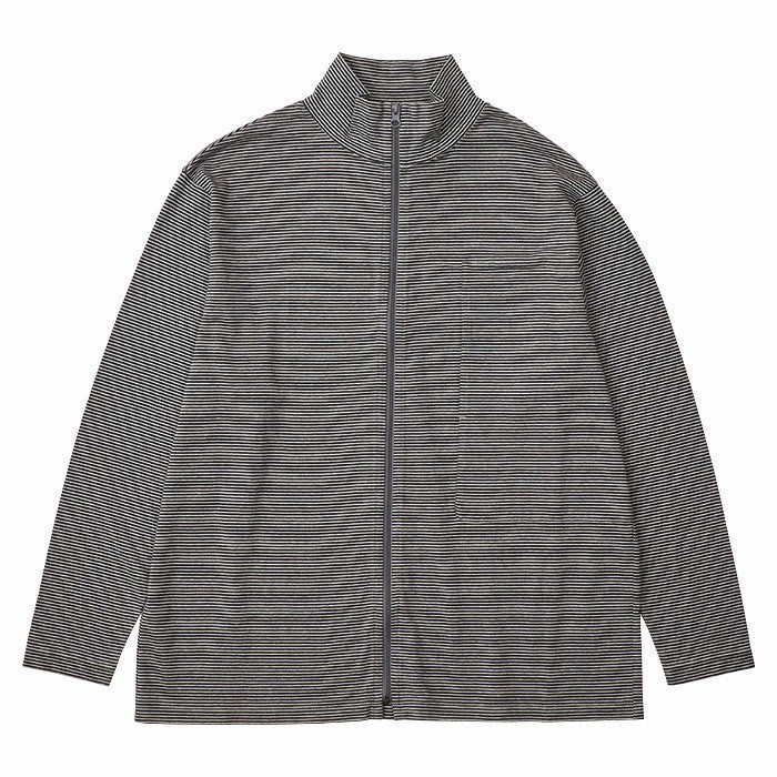 H/W BEATNIK BORDER ZIP UP TURTLENECK