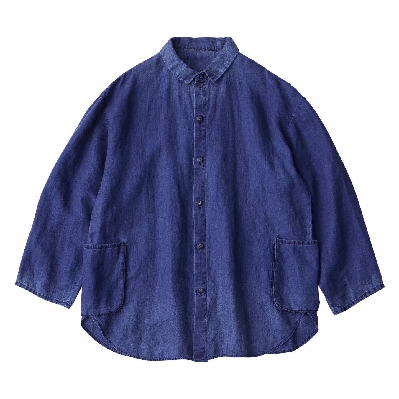 INDIGO LINEN SHIRT JACKET