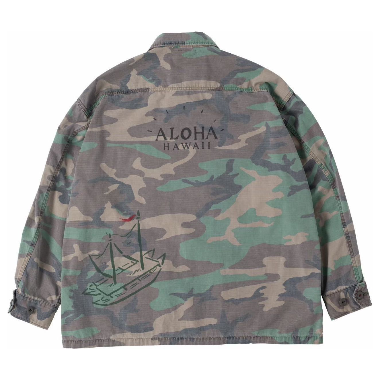 ALOHA CAMOUFLAGE MILITARY JACKET