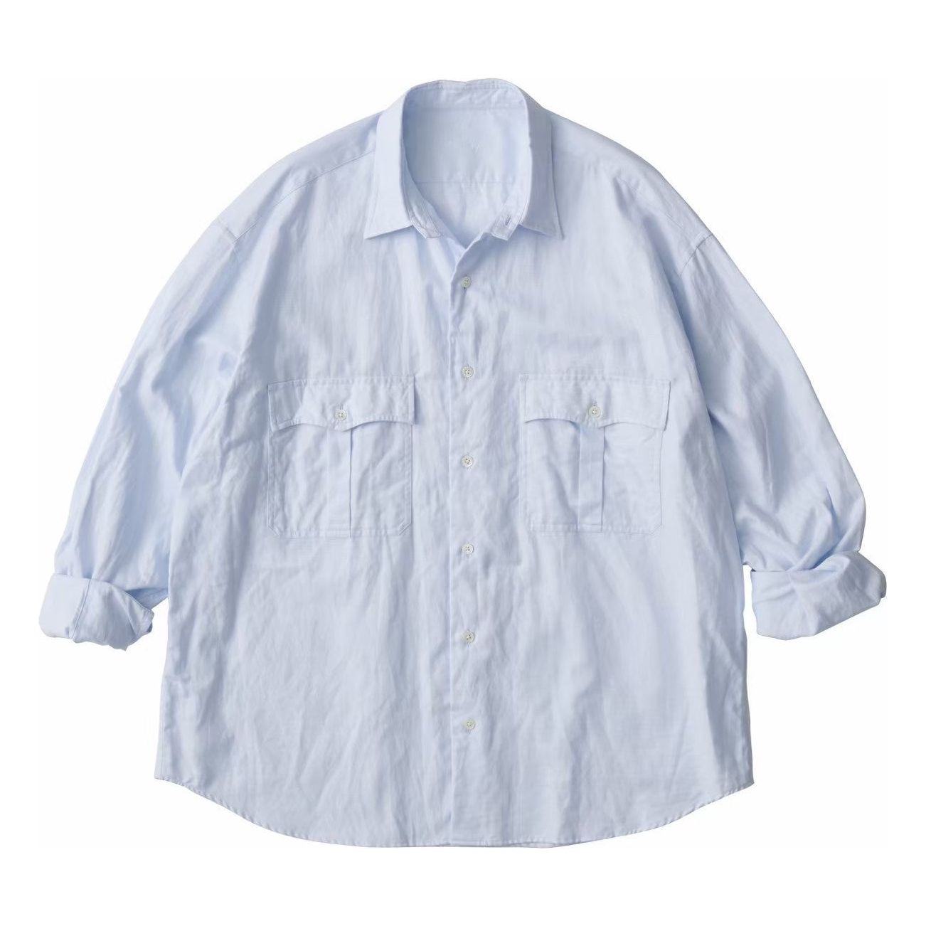 ROLL UP COTTON LINEN SHIRT (ALUMO)