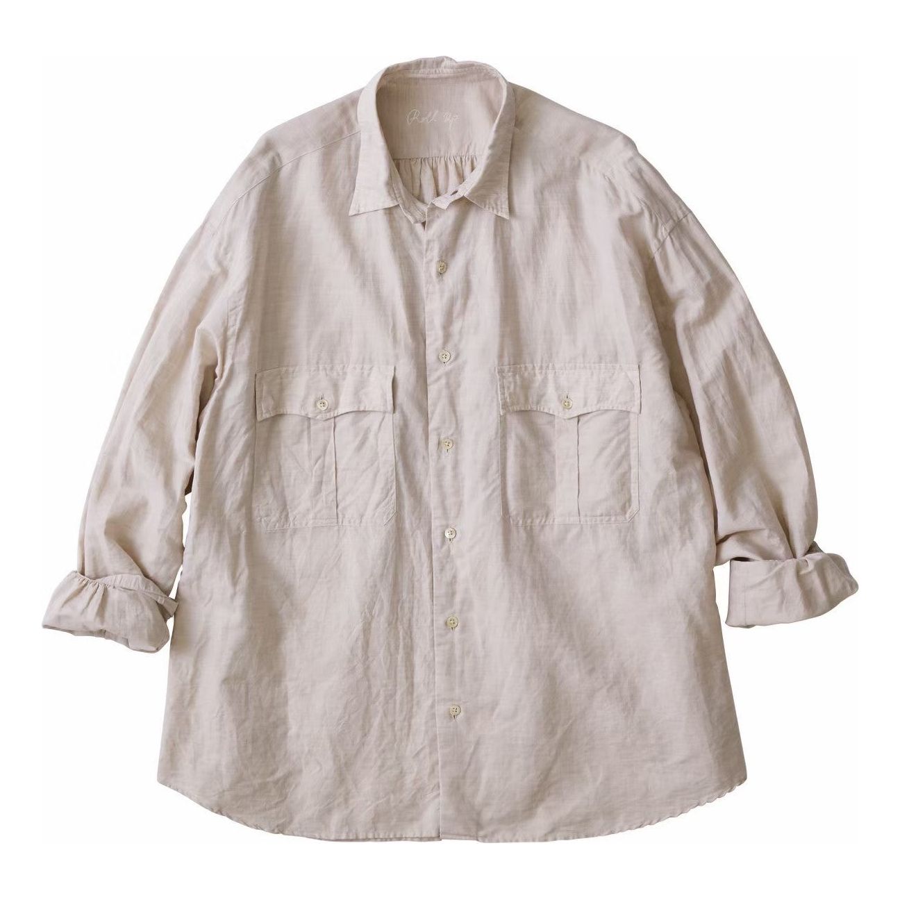 ROLL UP LINEN COTTON SHIRT (CANCLINI)