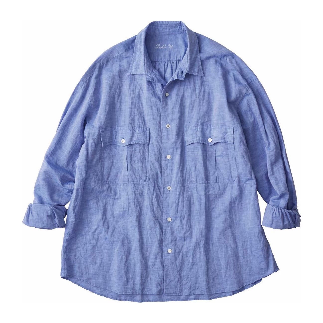 ROLL UP LINEN COTTON SHIRT (CANCLINI)