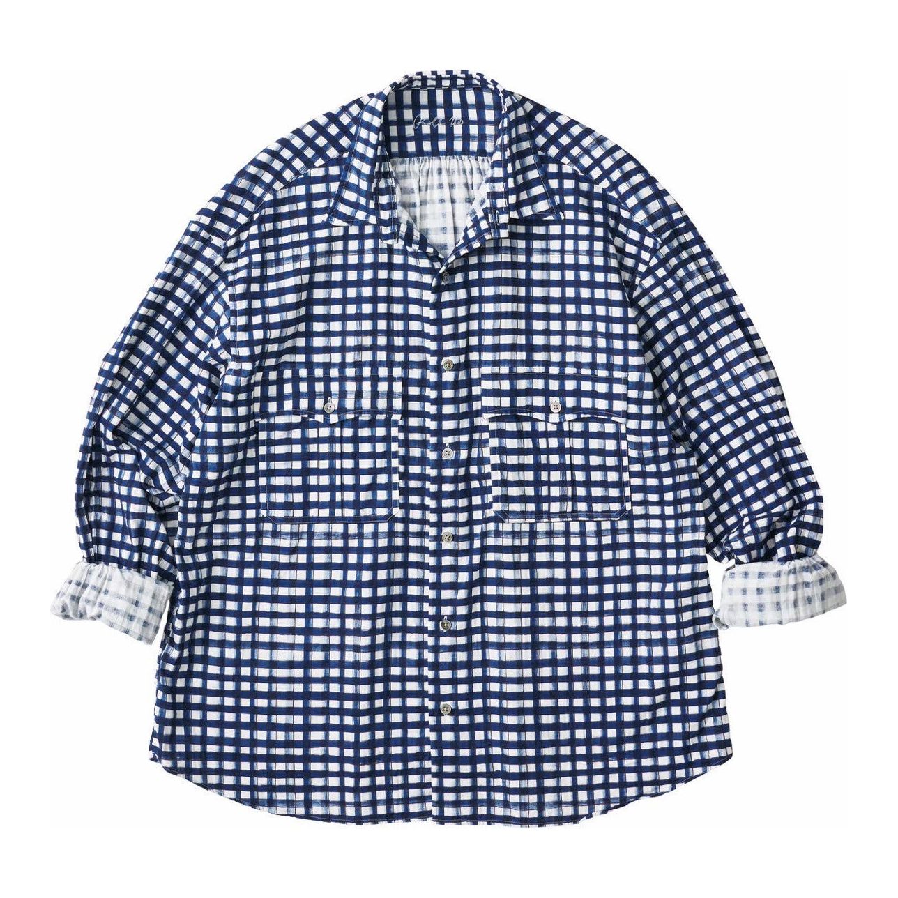 ROLL UP 水彩 GINGHAM SHIRT