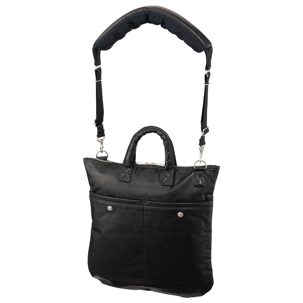 PC RIDERS LEATHER Newton HELMET CASE W/LOVE & PEACE SILVER