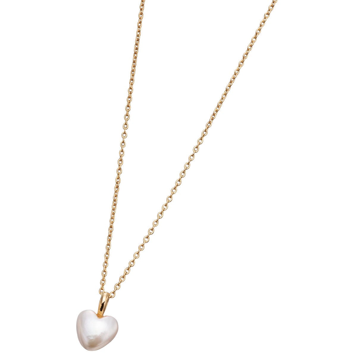 NATURAL HEART PEARL GOLD NECKLACE