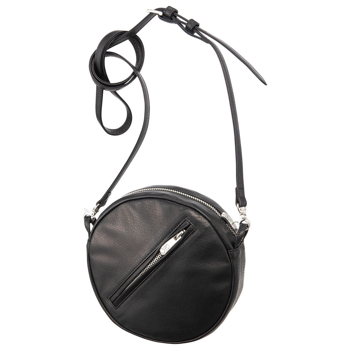 PC RIDERS LEATHER PEACE POUCH W/SILVER ZIPPER