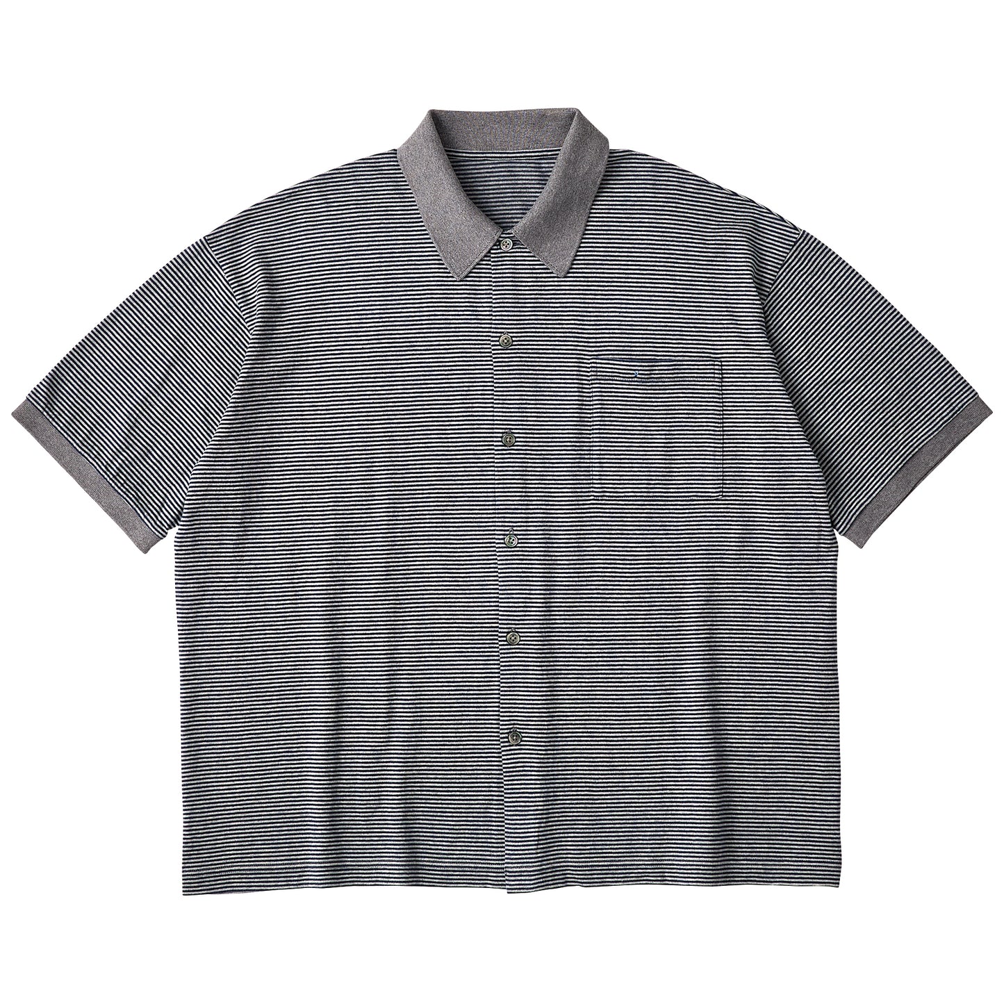 H/W BEATNIK BORDER OPEN POLO SHIRT